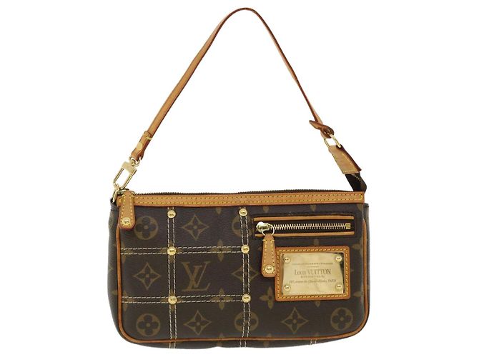 LOUIS VUITTON Monogram Rivet Pochette Accessoires Pochette M40141 Auth LV 32966A