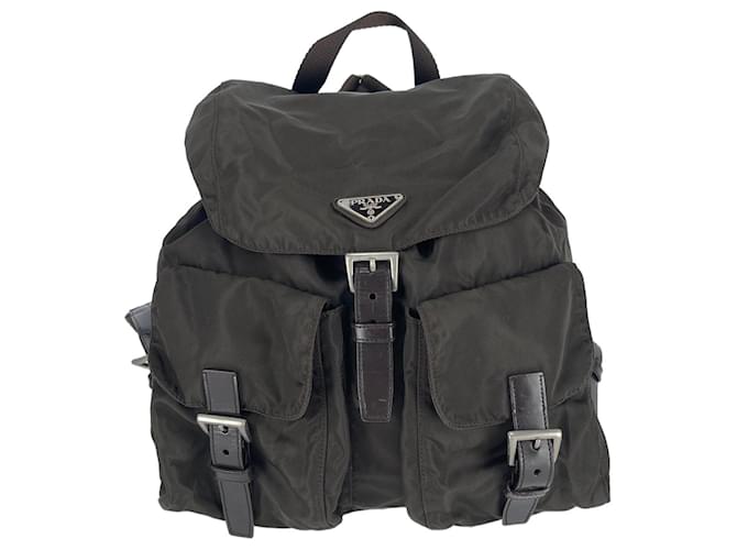 Prada Brown Nylon Large Backpack  ref.718570