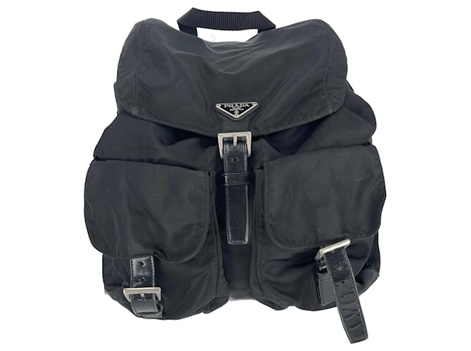 Prada Black Nylon Large Backpack  ref.718610