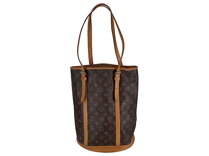 Brown Coated Canvas Louis Vuitton Bucket Bag Cloth  ref.718708