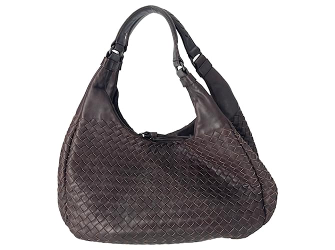 Bottega Veneta Black Intrecciato Nappa Leather Medium Veneta Hobo Bottega  Veneta