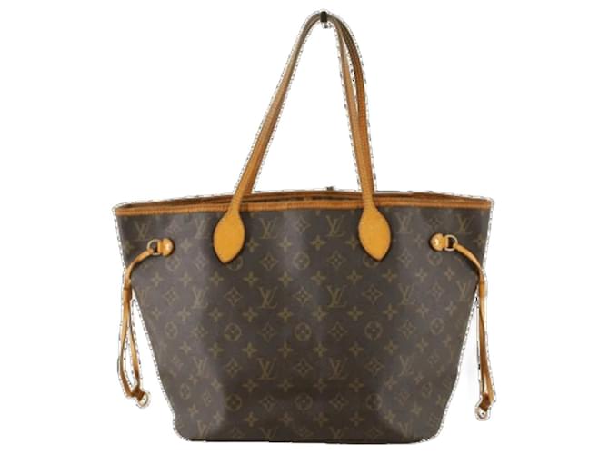 Brown Coated Canvas Louis Vuitton Neverfull Cloth  ref.718821