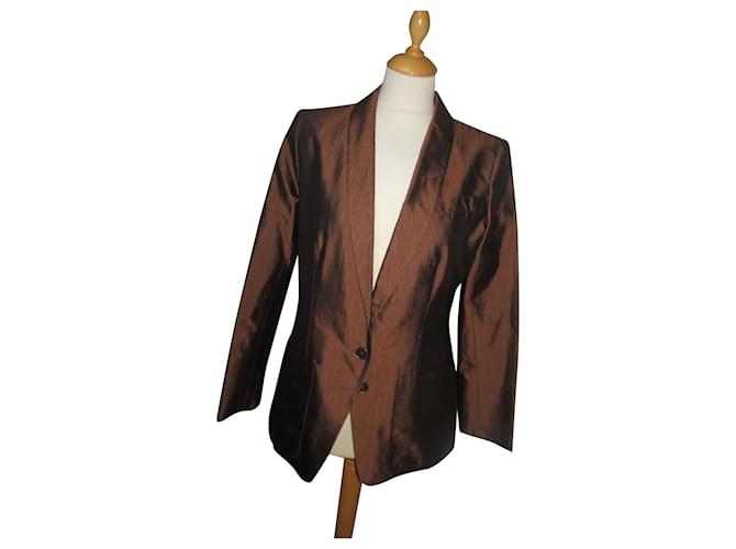 Hermès Jackets Light brown Silk  ref.718938