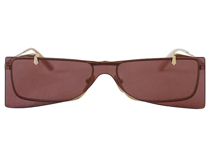 Gucci Óculos de sol Rosa Dourado Metal  ref.719006
