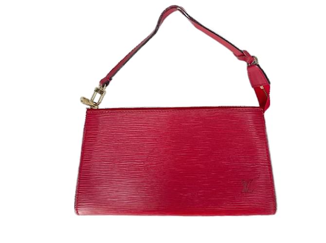 Accessori per pochette Louis Vuitton in pelle rossa Rosso  ref.719029
