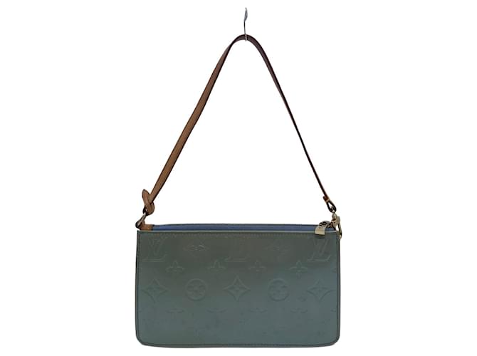 Pochette Louis Vuitton Lexington en cuir vert Bleu  ref.719125