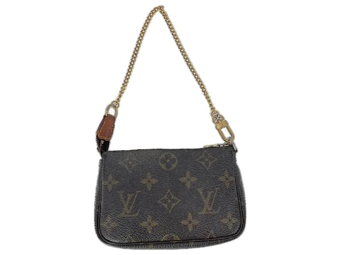 Accessori per pochette Louis Vuitton in tela rivestita marrone  ref.719248