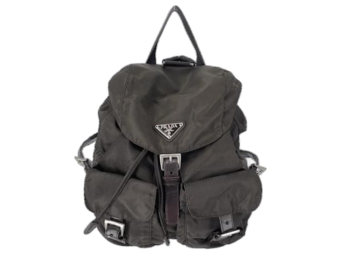 Black Nylon Prada Backpack  ref.719253
