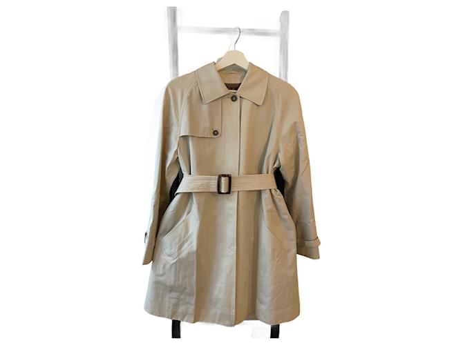 Trench beige Burberry Coton  ref.719294