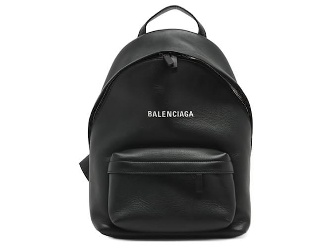 Everyday Balenciaga Sac à dos de tous les jours en cuir noir  ref.719476