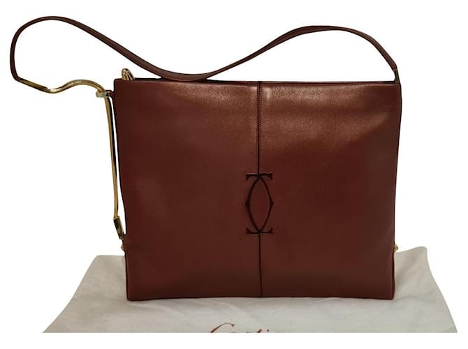 Cartier Handbags Dark red Leather  ref.719484
