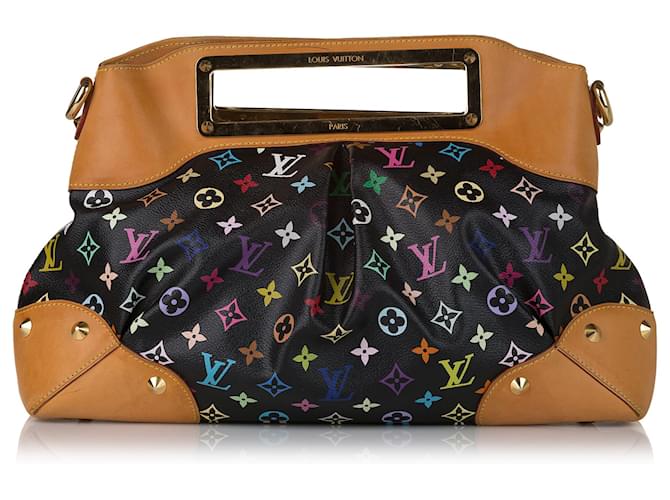 Louis Vuitton Black Monogram Multicolore Judy GM Multiple colors Leather Cloth  ref.719614