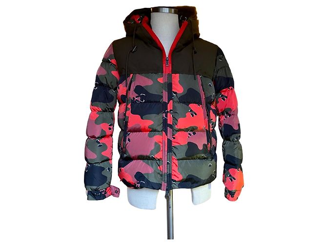 Moncler Printed nylon down puffer coat