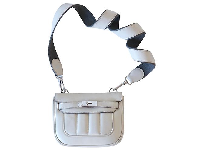 Hermès Borsa a tracolla Berline Beige Pelle