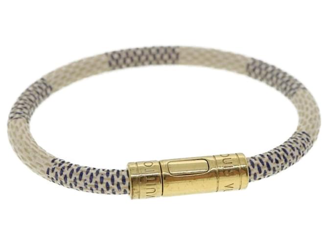 LOUIS VUITTON Damier Azur Bracelet keep it Bracelet M6138E LV Auth am3307  ref.720364