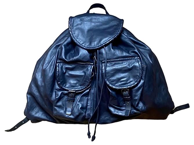 Bottega Veneta Black leather backpack  ref.720648