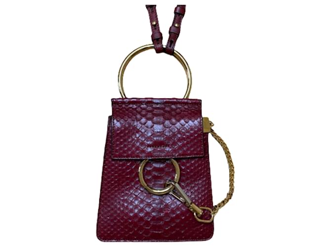 CHLOÉ Handbags Faye  Exotic leathers Red  ref.720651