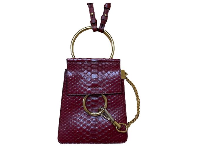 CHLOÉ Borse Faye Pelli esotiche Rosso