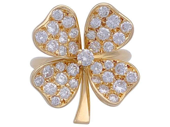 Fred ring, yellow gold, diamonds.  ref.720661