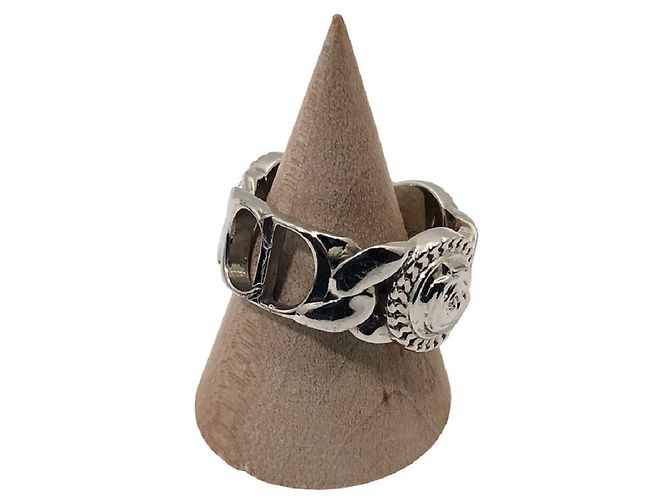 Christian Dior Etoile CD Chain Link Ring Star & Rose Ring Uomo