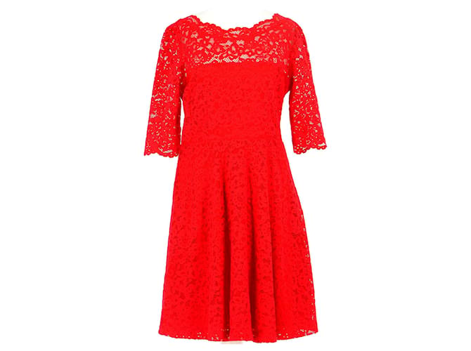 Claudie Pierlot robe Red Nylon  ref.720859