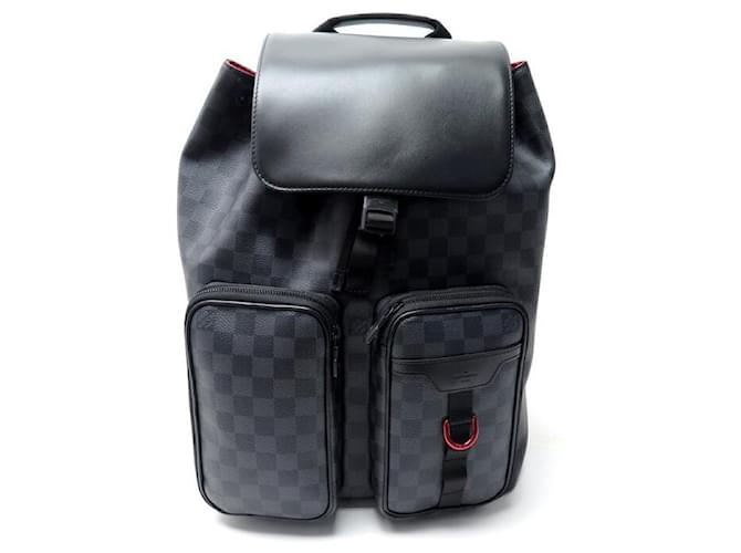 Louis Vuitton Damier Graphite Utility Backpack Red 1040641
