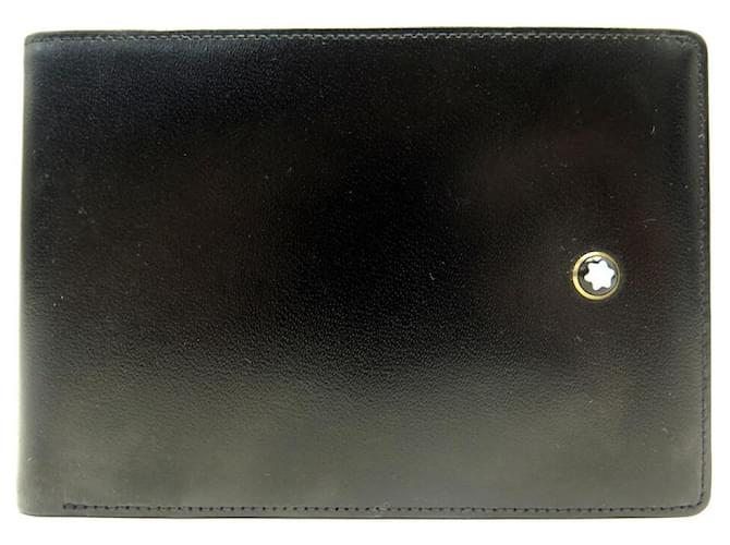 NEW MONTBLANC REPERTOIRE CARD HOLDER IN BLACK LEATHER NEW LEATHER CARD HOLDER  ref.721719