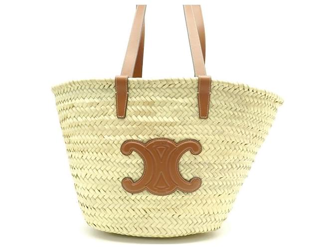 Céline NEW CELINE HANDBAG 192622 BASKET MM TRIOMPHE IN BEIGE