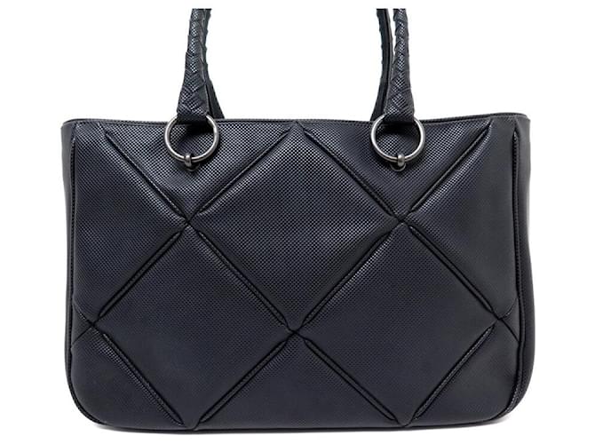 Bottega Veneta handbag 133247 MARCO POLO PVC INTRECCIATO BLACK HAND BAG Plastic  ref.721832
