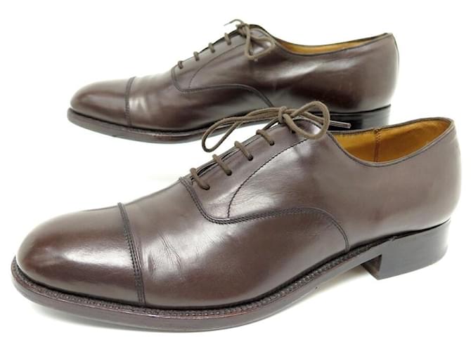 ZAPATOS JM WESTON 300 Richelieu 7D 41 zapatos de cuero marrón Castaño  ref.721851