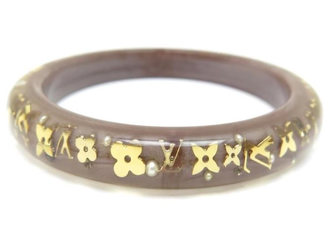 NEW LOUIS VUITTON INCLUSION PM MONOGRAM BRACELET 18 CM IN RESIN TAUPE NEW  ref.721928
