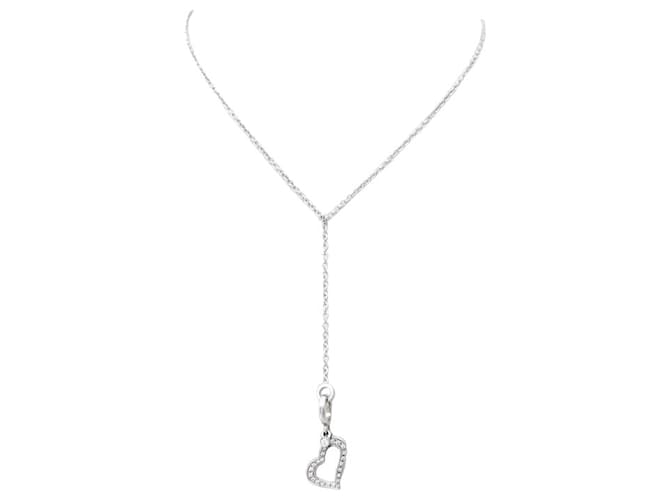 PIAGET LIMELIGHT HEART G PENDANT NECKLACE30J0006 IN WHITE GOLD & DIAMONDS 0.29ct Silvery  ref.721959