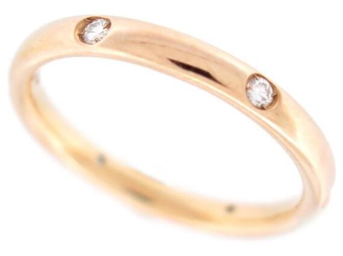 NEW POMELLATO LUCCIOLE ALLIANCE YELLOW GOLD RING 6 diamants 0.13CT T56 RING Golden  ref.721973