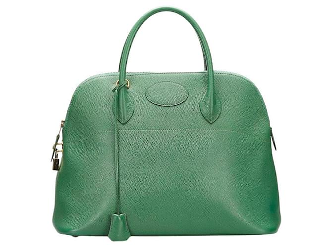 Hermès Hermes Bolide Green Leather  ref.722211