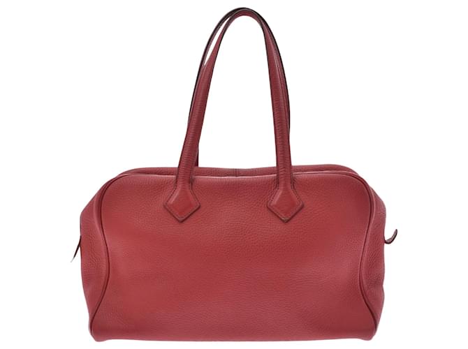 Hermès Victoria Red Leather  ref.722285