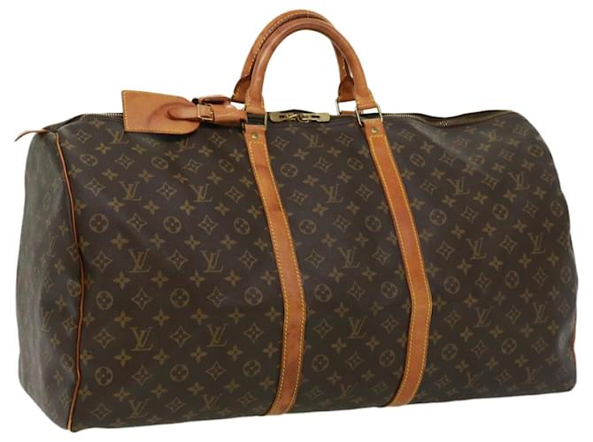 Louis Vuitton Monogram Keepall 60 Boston Bag M41422 LV Auth 32842 Cloth  ref.722506