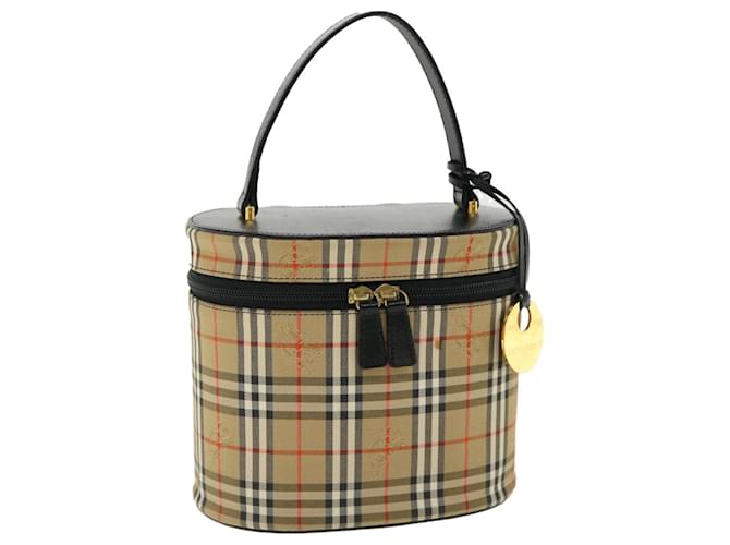 BURBERRY Nova Check Vanity Cosmetic Pouch Canvas Beige Auth 32993 Cloth ref.722519 Joli Closet