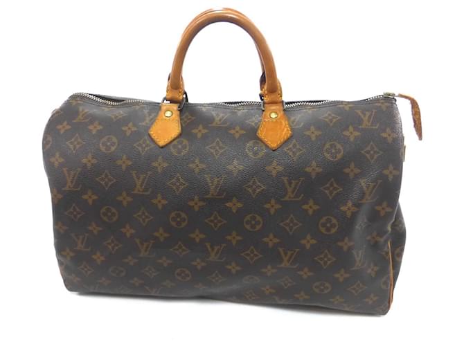 Louis Vuitton Speedy 40 monogram Brown Leather  ref.722765