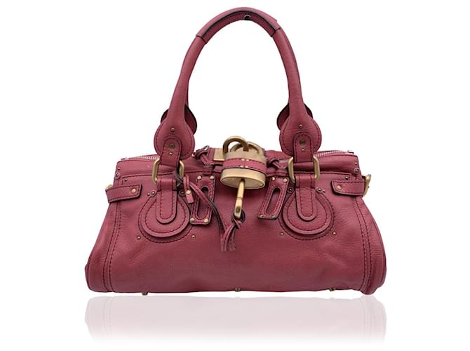 Chloé Pink Leather Paddington Bag Tote Satchel Handbag ref
