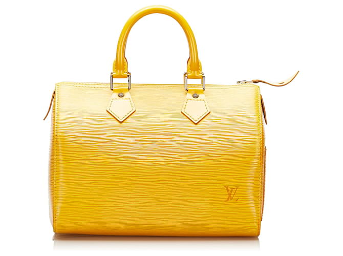 Louis Vuitton Yellow Epi Speedy 25 Mustard Leather ref.722931 - Joli Closet