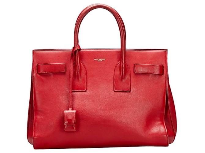 Saint Laurent Sac de jour Red Leather  ref.722948