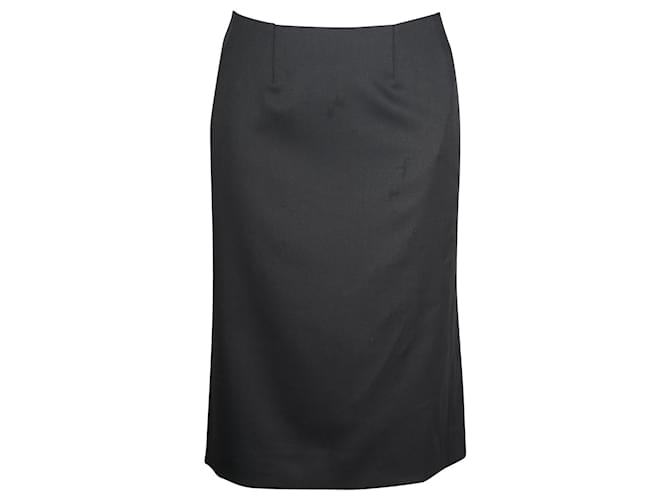 Céline Dark Charcoal Knee-length Skirt Grey  ref.723196