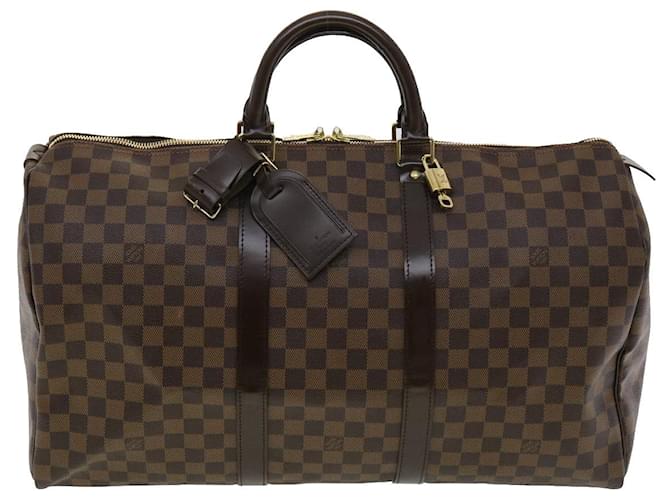 Louis Vuitton Keepall 50 Brown Cloth  ref.723215