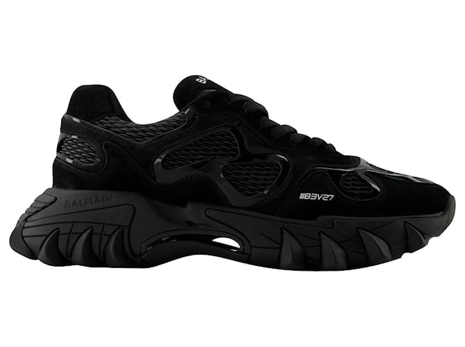 B-East Sneakers - Balmain - Black - Suede Leather  ref.723344