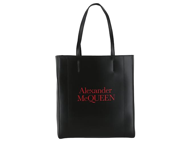 Bolso tote tipo shopper con el logotipo exclusivo de Alexander McQueen Multicolor Cuero  ref.723395