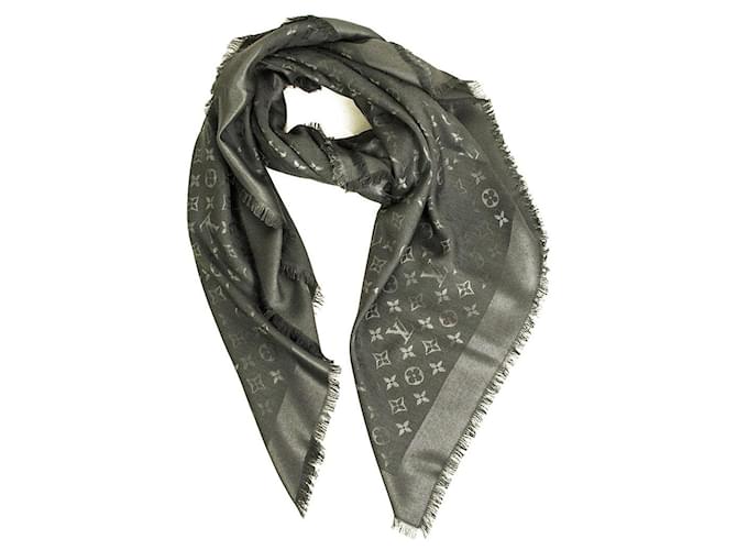 Louis Vuitton Gray Silk Scarves & Wraps for Women