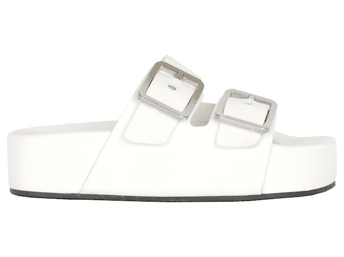 Balenciaga Mallorca Platform Sandal White Leather  ref.723911
