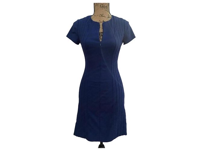Diane Von Furstenberg DvF Kaelyn shift dress in deep saphire Navy blue Dark blue