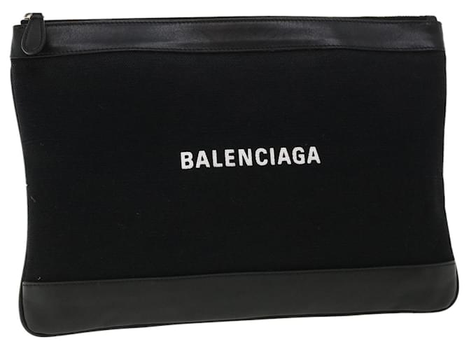 BALENCIAGA Clutch Bag Canvas Black 568024 auth 33118 Cloth  ref.724053