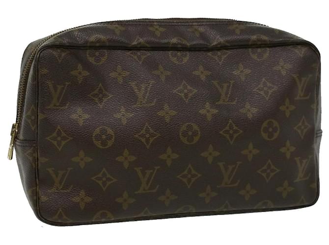 Louis Vuitton Monogram Trousse Toilette 28 M47522 Brown Cloth ref